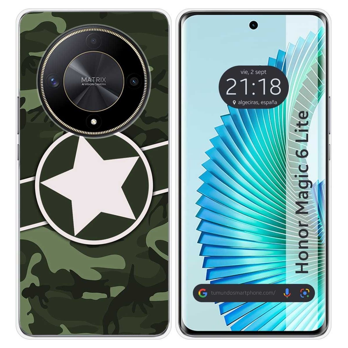 Funda Silicona para Huawei Honor Magic 6 Lite 5G diseño Camuflaje 01 Dibujos