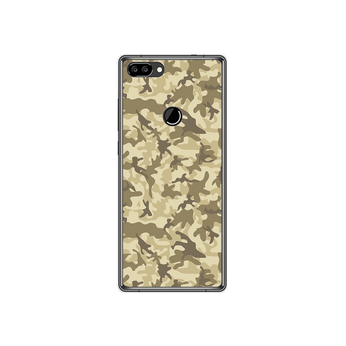 Funda Gel Tpu para Oukitel Mix 2 Diseño Sand Camuflaje Dibujos