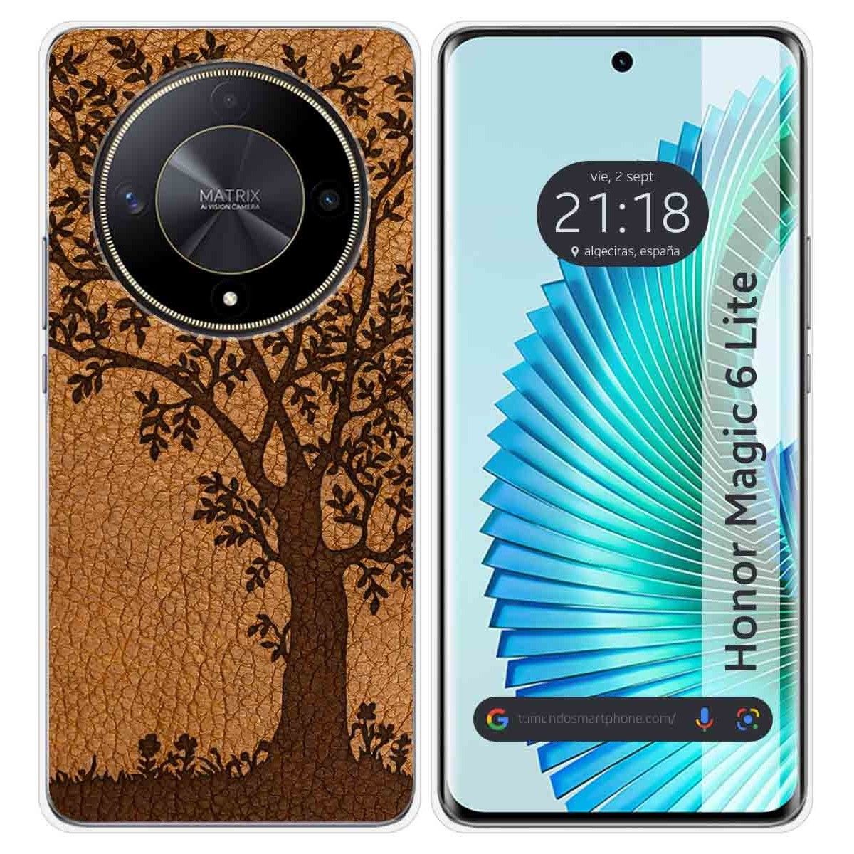 Funda Silicona para Huawei Honor Magic 6 Lite 5G diseño Cuero 03 Dibujos