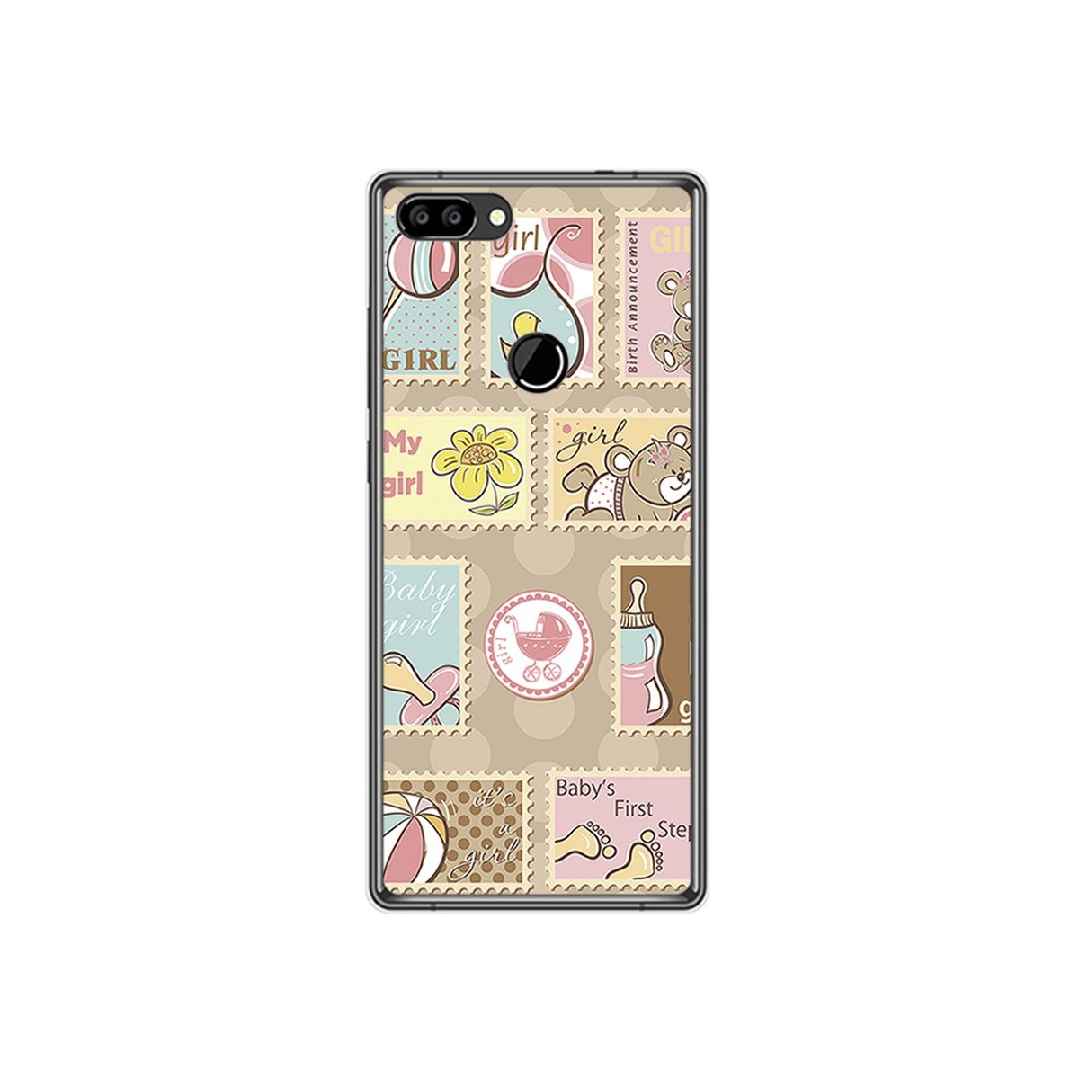 Funda Gel Tpu para Oukitel Mix 2 Diseño Sellos Dibujos