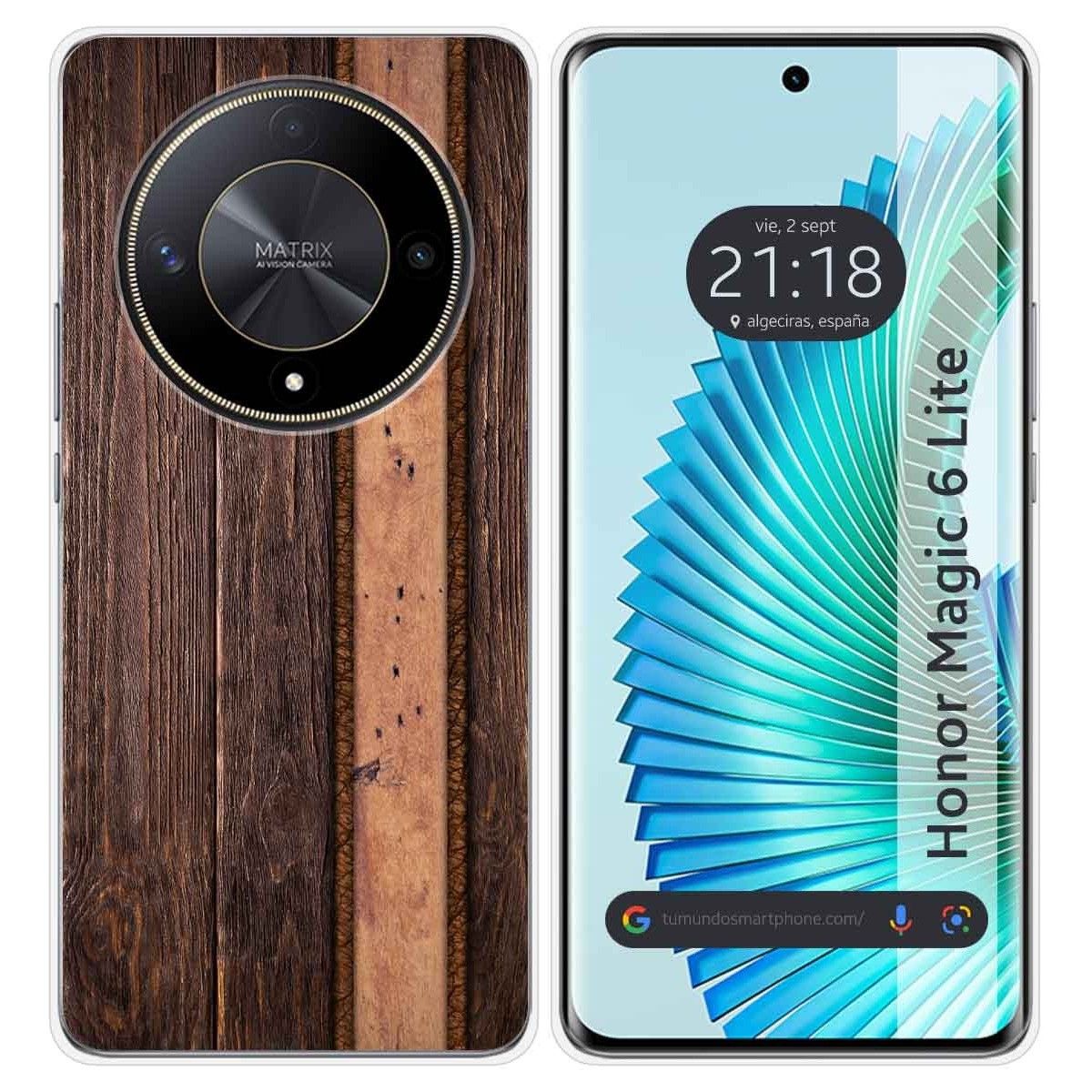 Funda Silicona para Huawei Honor Magic 6 Lite 5G diseño Madera 05 Dibujos