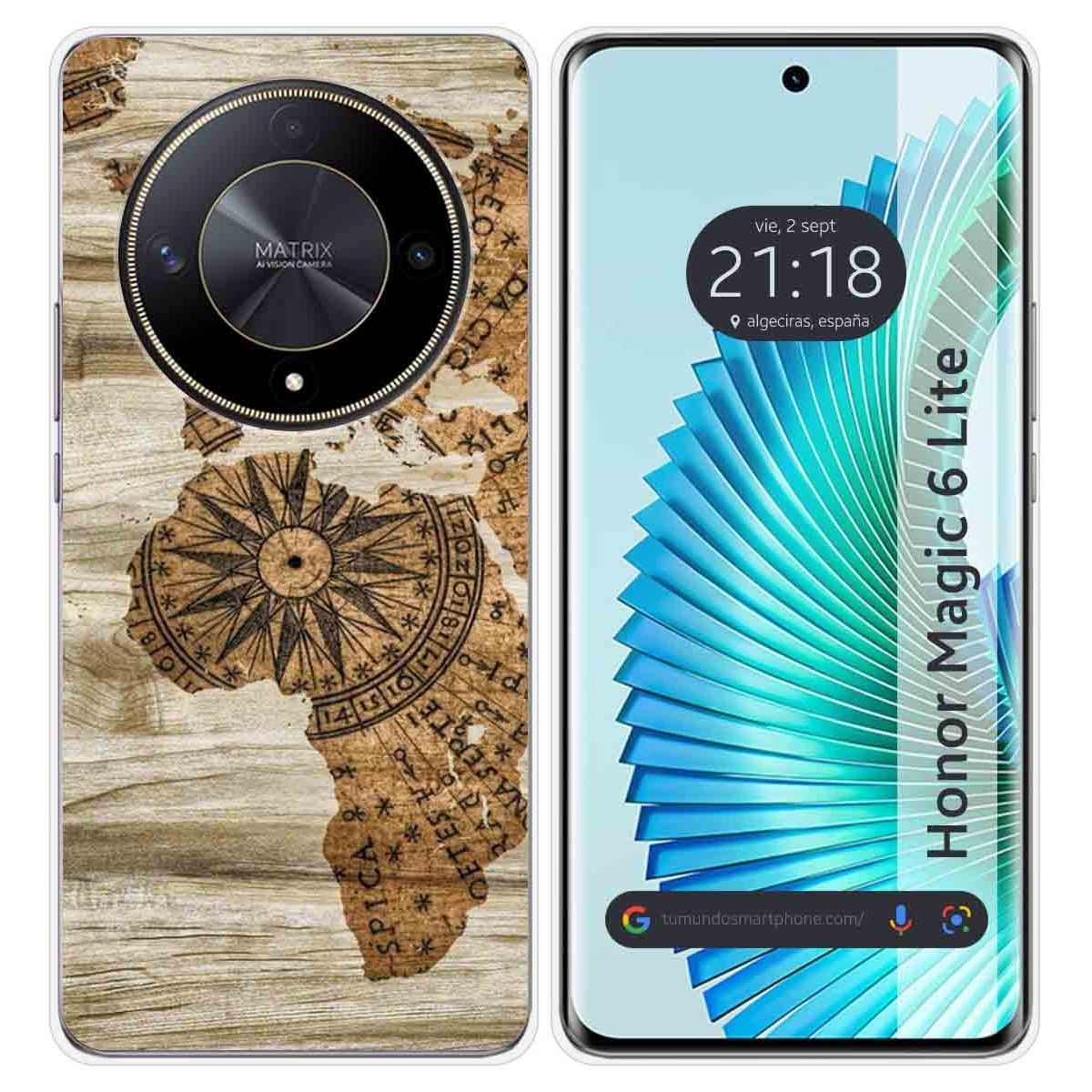 Funda Silicona para Huawei Honor Magic 6 Lite 5G diseño Madera 07 Dibujos