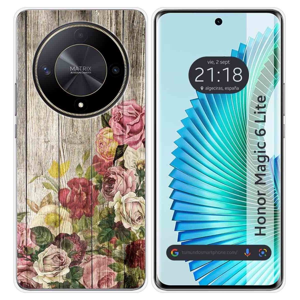 Funda Silicona para Huawei Honor Magic 6 Lite 5G diseño Madera 08 Dibujos