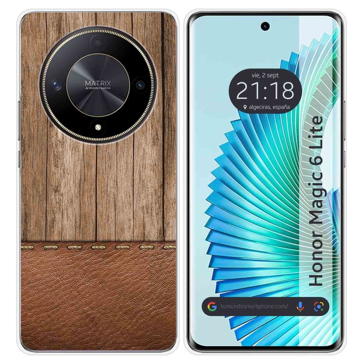Funda Silicona para Huawei Honor Magic 6 Lite 5G diseño Madera 09 Dibujos