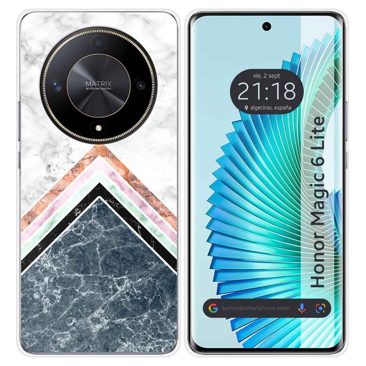 Funda Silicona para Huawei Honor Magic 6 Lite 5G diseño Mármol 05 Dibujos