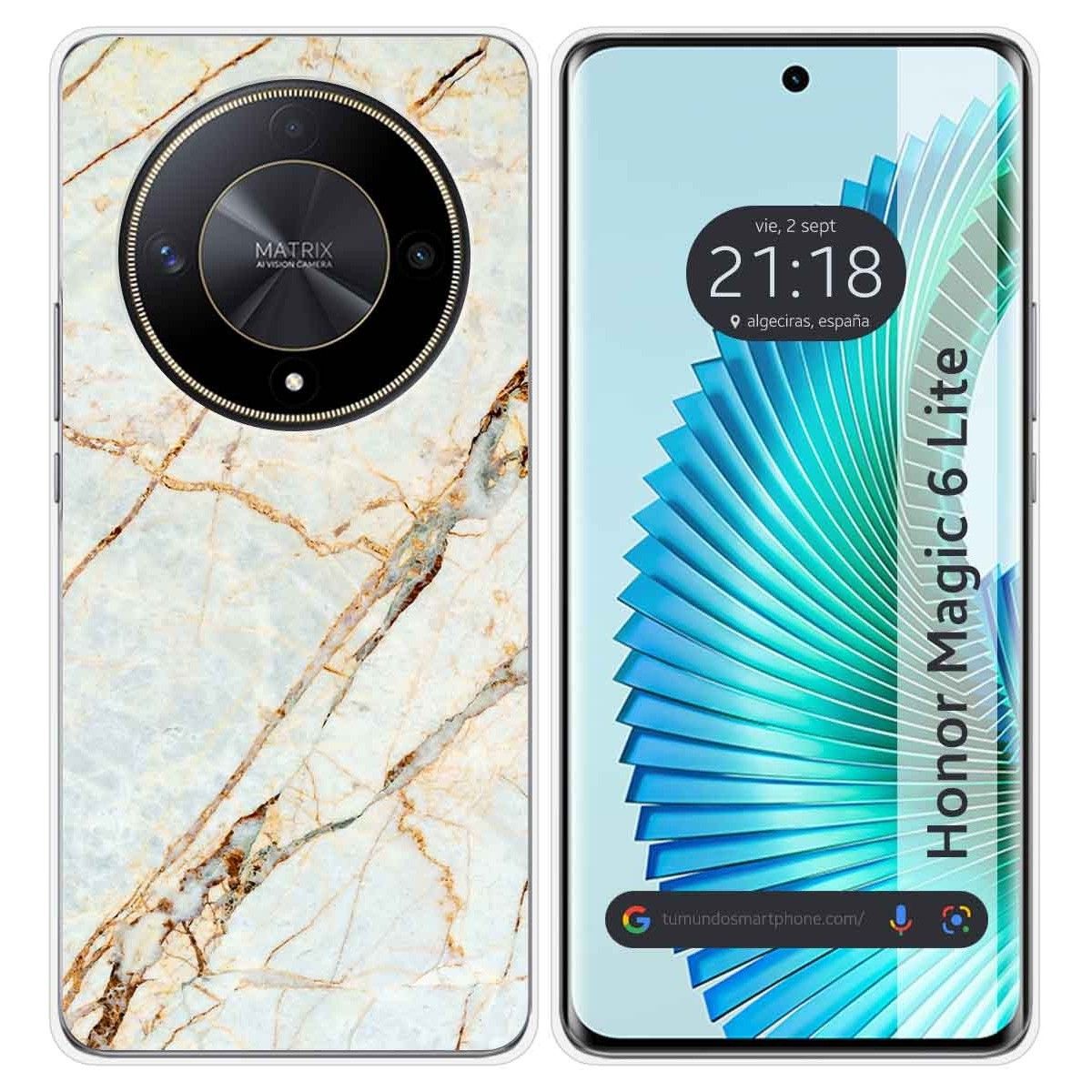 Funda Silicona para Huawei Honor Magic 6 Lite 5G diseño Mármol 13 Dibujos