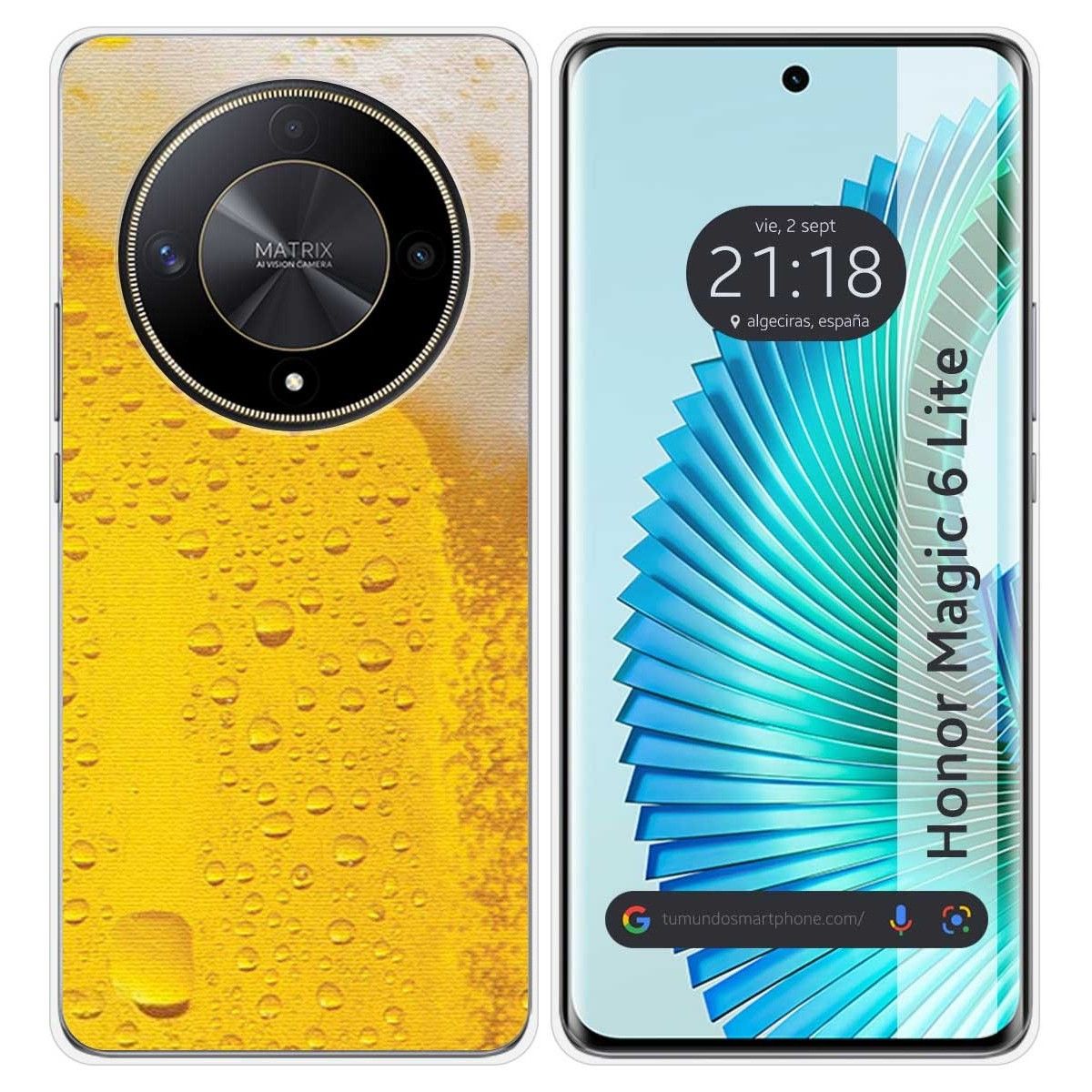 Funda Silicona para Huawei Honor Magic 6 Lite 5G diseño Cerveza Dibujos
