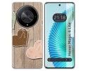 Funda Silicona para Huawei Honor Magic 6 Lite 5G diseño Corazones Madera Dibujos
