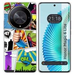 Funda Silicona para Huawei Honor Magic 6 Lite 5G diseño Comic Dibujos