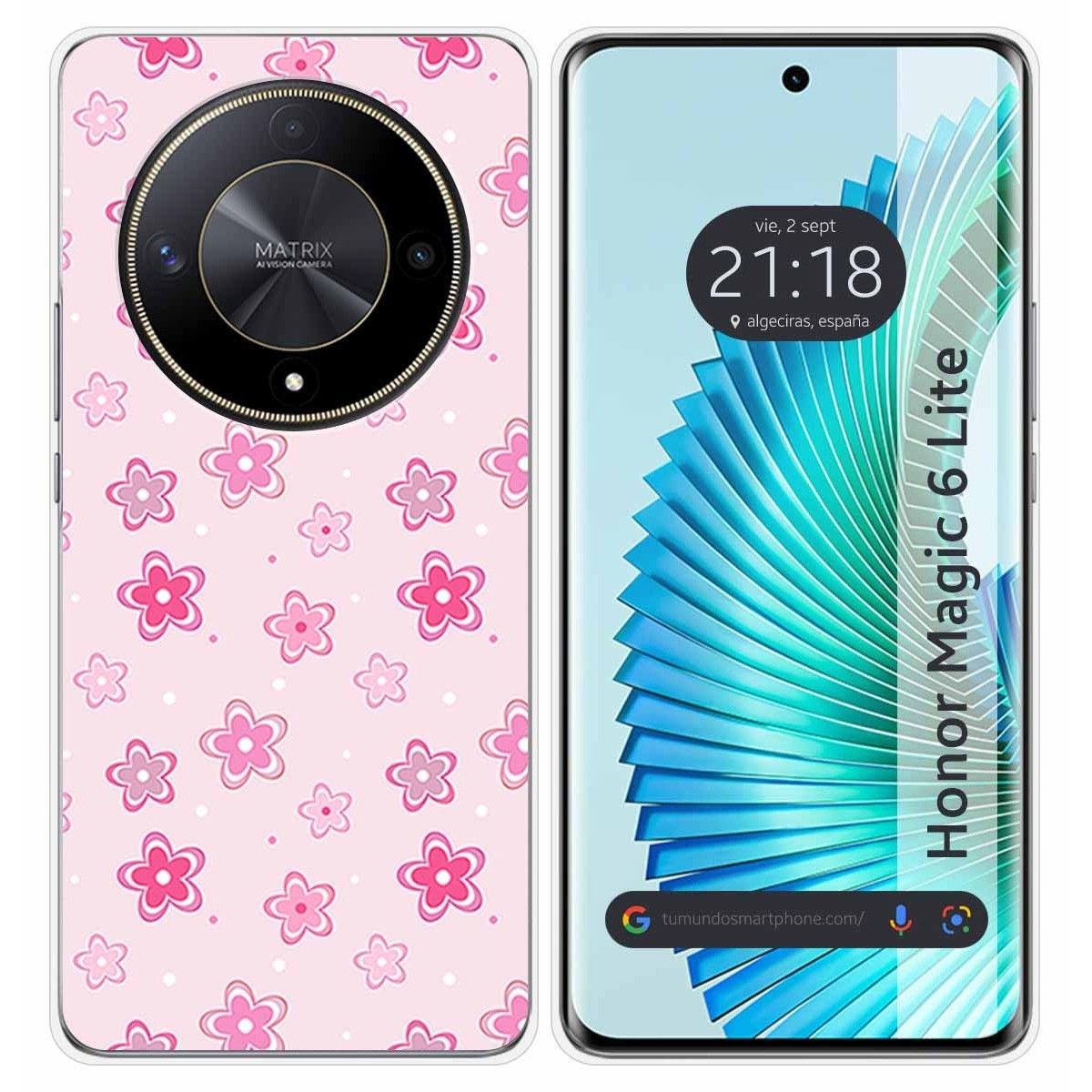Funda Silicona para Huawei Honor Magic 6 Lite 5G diseño Flores Dibujos