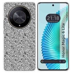 Funda Silicona para Huawei Honor Magic 6 Lite 5G diseño Letras Dibujos