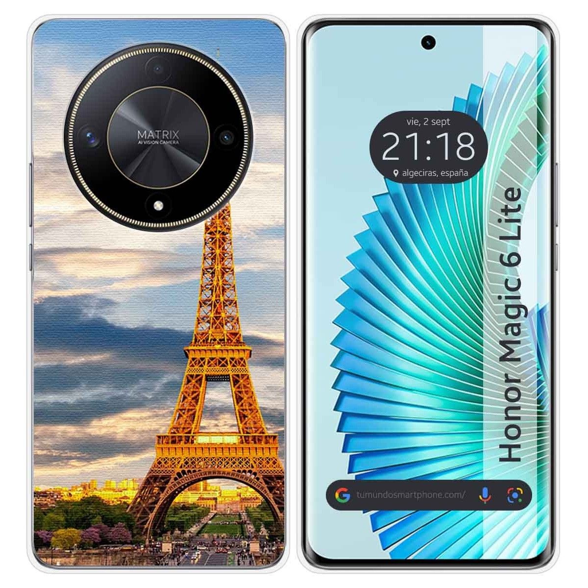 Huawei Honor Magic 6 Lite 5G Funda Gel Tpu Silicona dibujo Paris