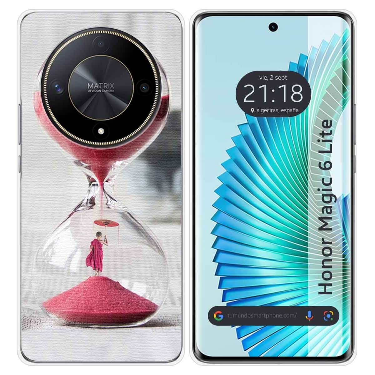 Funda Silicona para Huawei Honor Magic 6 Lite 5G diseño Reloj Dibujos