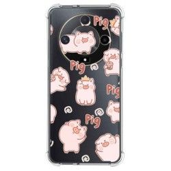 Funda Silicona Antigolpes para Huawei Honor Magic 6 Lite 5G diseño Cerdos Dibujos