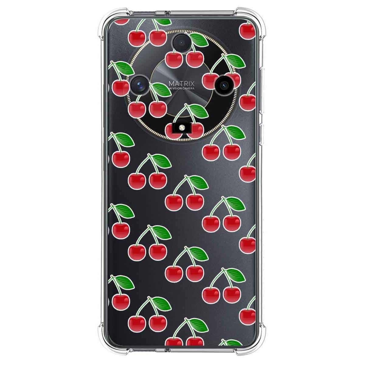 Funda Silicona Antigolpes para Huawei Honor Magic 6 Lite 5G diseño Cerezas Dibujos