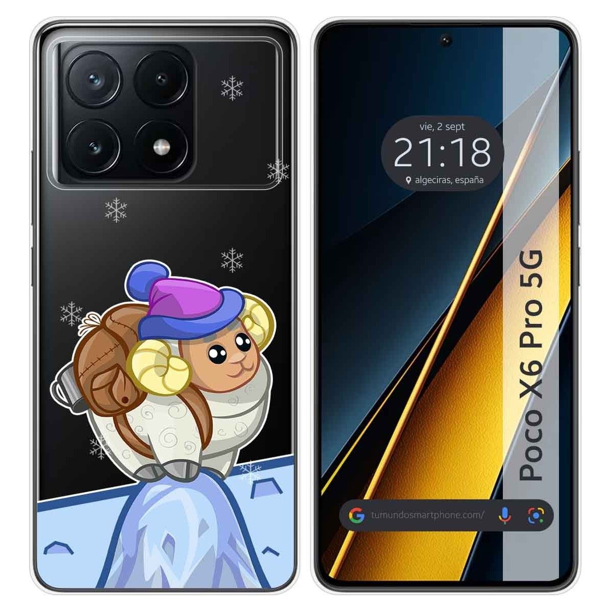 Funda Silicona Transparente para Xiaomi Poco X6 Pro 5G diseño Cabra Dibujos