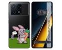 Funda Silicona Transparente para Xiaomi Poco X6 Pro 5G diseño Conejo Dibujos