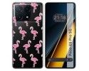 Funda Silicona Transparente para Xiaomi Poco X6 Pro 5G diseño Flamenco Dibujos