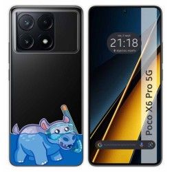 Funda Silicona Transparente para Xiaomi Poco X6 Pro 5G diseño Hipo Dibujos