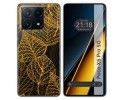 Funda Silicona Transparente para Xiaomi Poco X6 Pro 5G diseño Hojas Dibujos