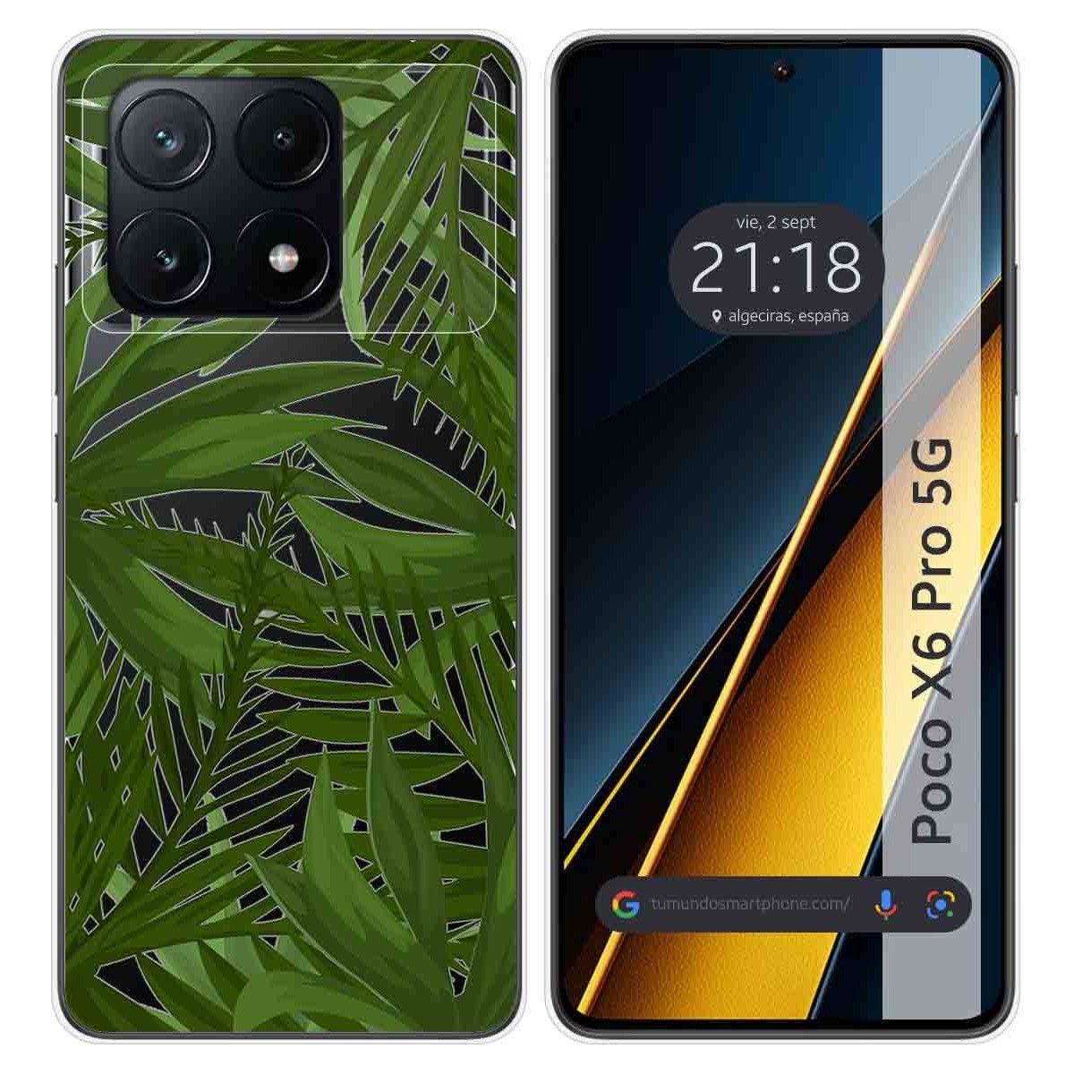 Funda Silicona Transparente para Xiaomi Poco X6 Pro 5G diseño Jungla Dibujos