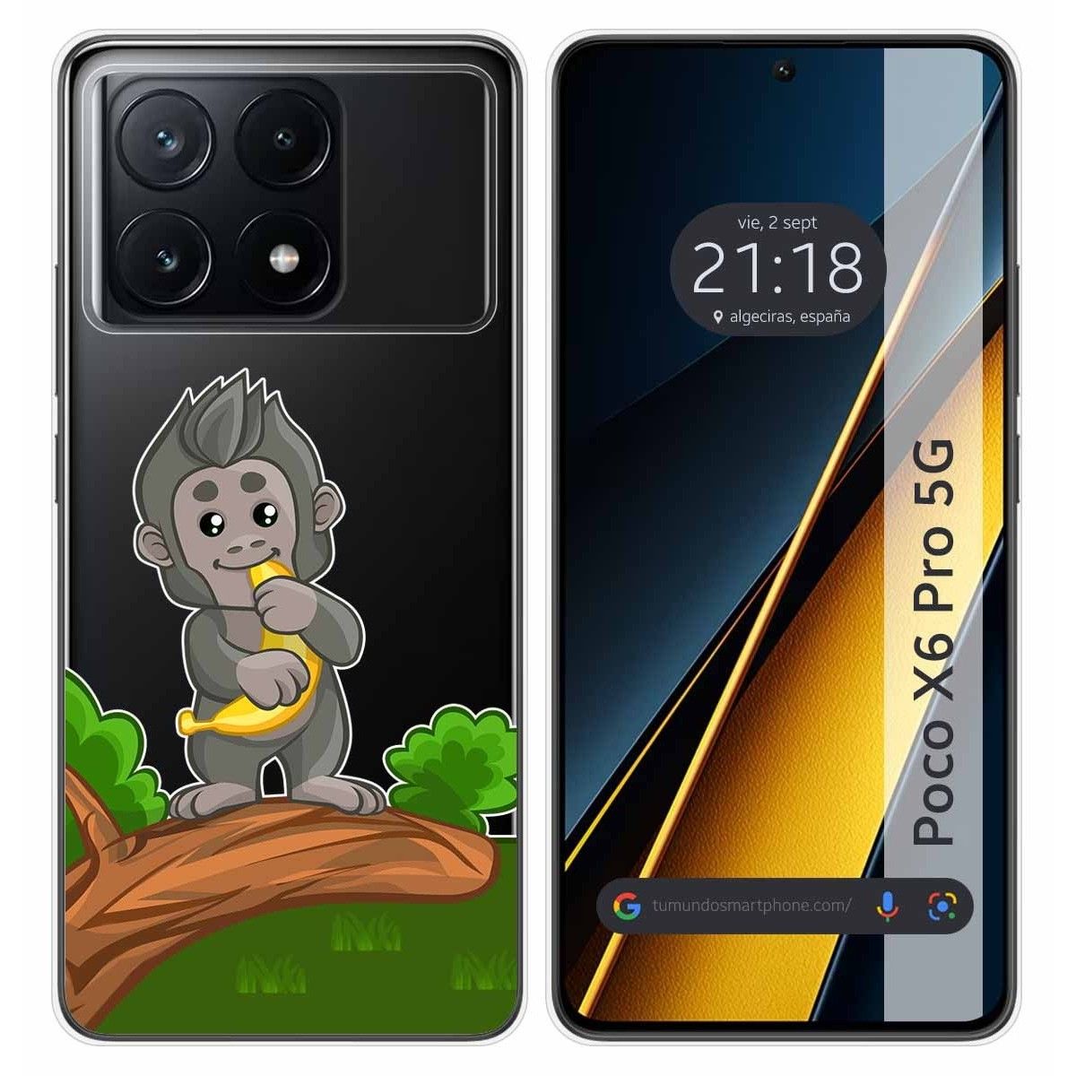 Funda Silicona Transparente para Xiaomi Poco X6 Pro 5G diseño Mono Dibujos