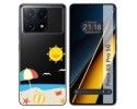 Funda Silicona Transparente para Xiaomi Poco X6 Pro 5G diseño Playa Dibujos