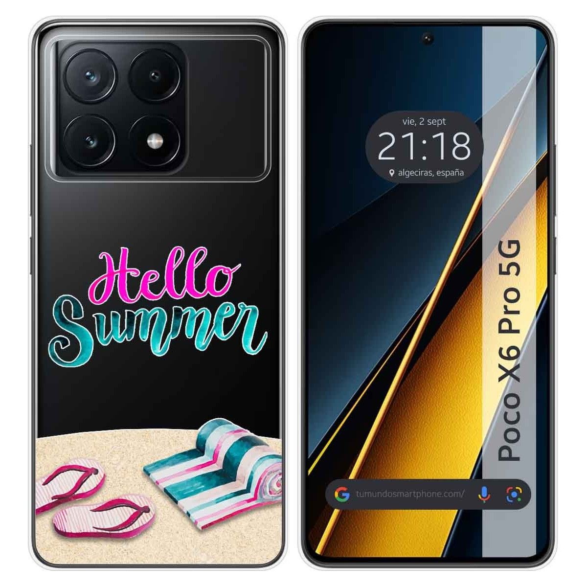 Funda Silicona Transparente para Xiaomi Poco X6 Pro 5G diseño Summer Dibujos