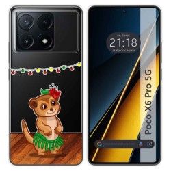 Funda Silicona Transparente para Xiaomi Poco X6 Pro 5G diseño Suricata Dibujos