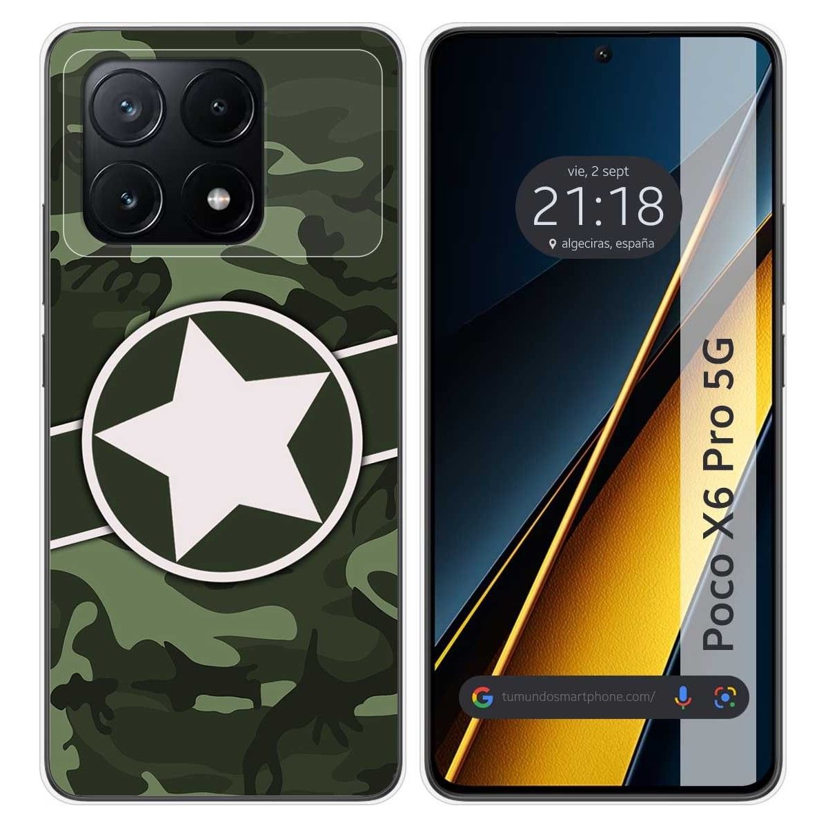 Funda Silicona para Xiaomi Poco X6 Pro 5G diseño Camuflaje 01 Dibujos