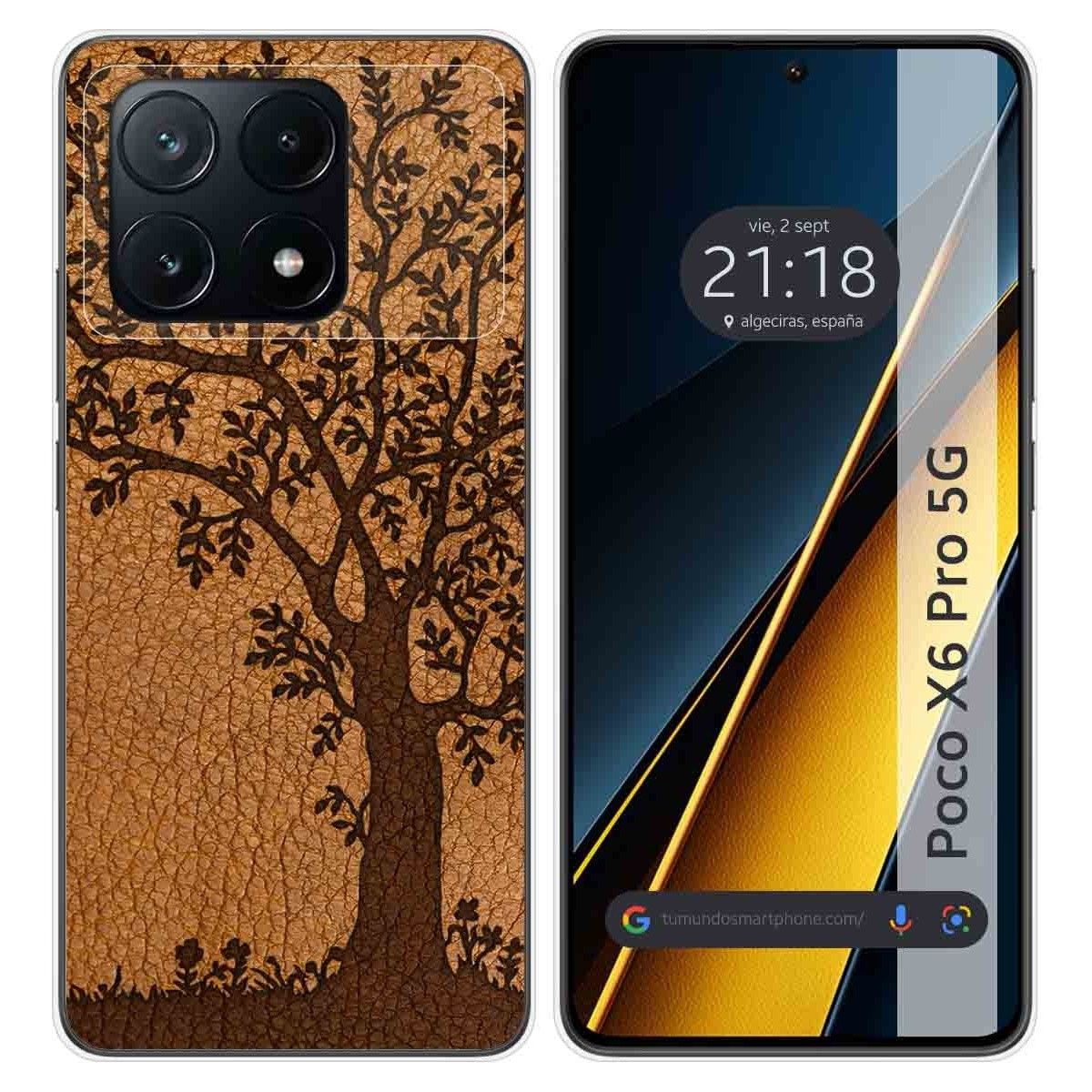 Funda Silicona para Xiaomi Poco X6 Pro 5G diseño Cuero 03 Dibujos