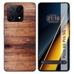 Funda Silicona para Xiaomi Poco X6 Pro 5G diseño Madera 02 Dibujos