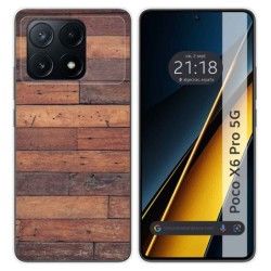 Funda Silicona para Xiaomi Poco X6 Pro 5G diseño Madera 03 Dibujos