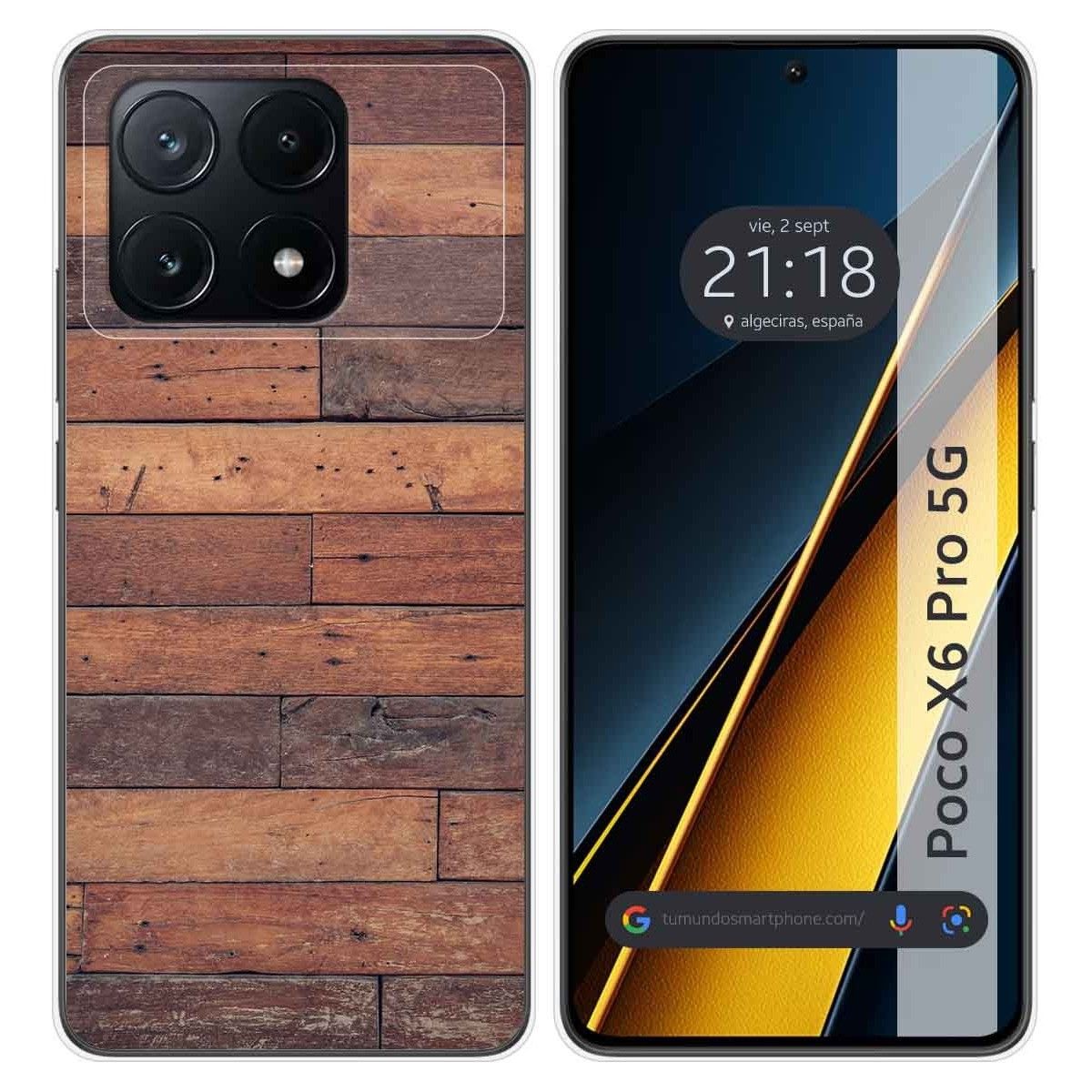 Funda Silicona para Xiaomi Poco X6 Pro 5G diseño Madera 03 Dibujos