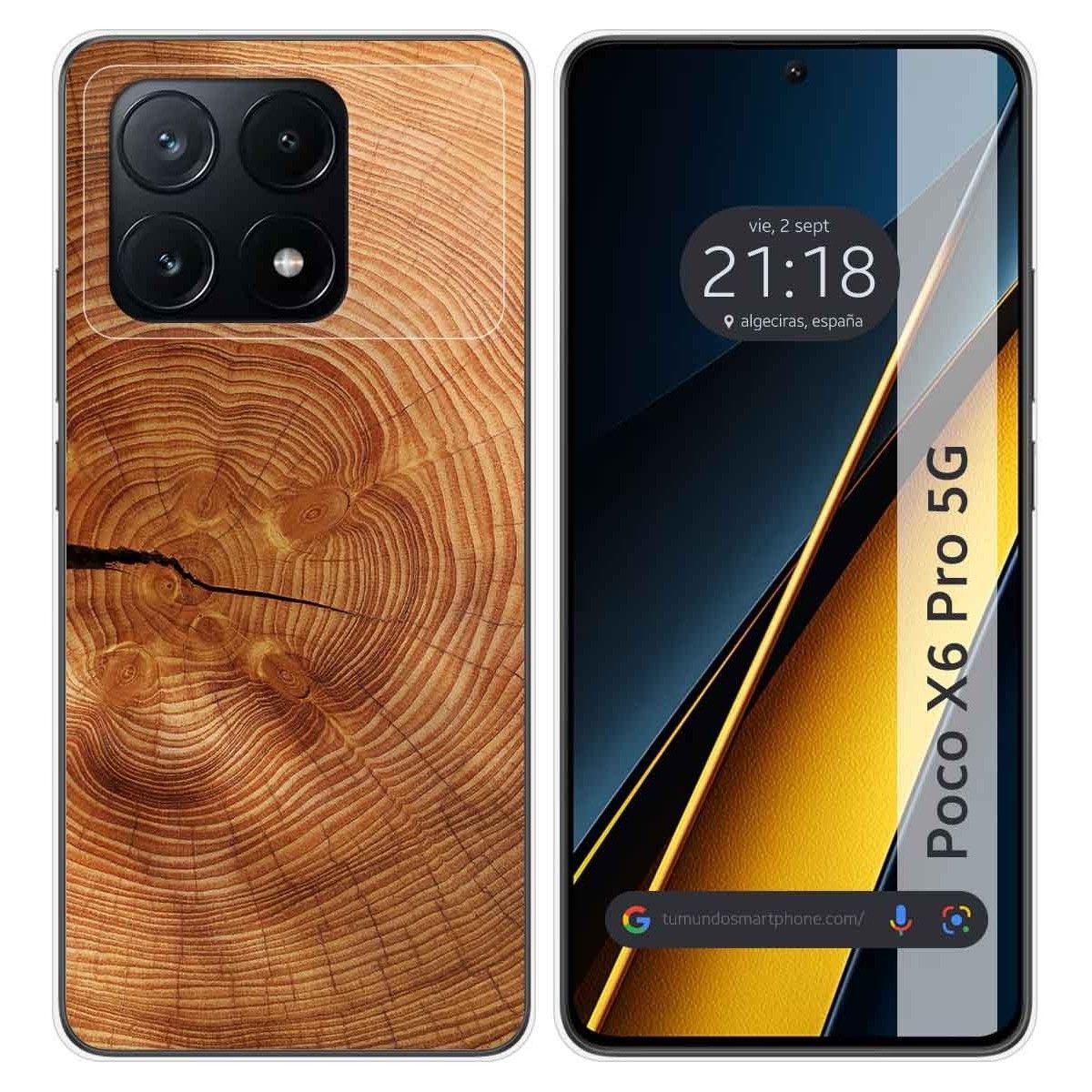 Funda Silicona para Xiaomi Poco X6 Pro 5G diseño Madera 04 Dibujos