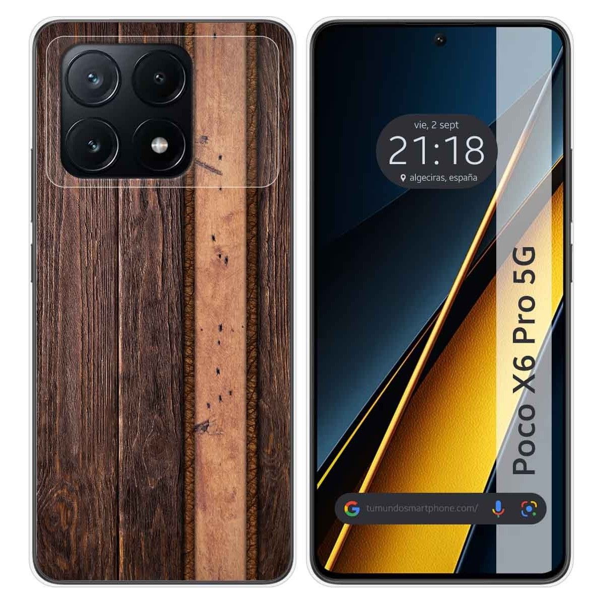 Funda Silicona para Xiaomi Poco X6 Pro 5G diseño Madera 05 Dibujos