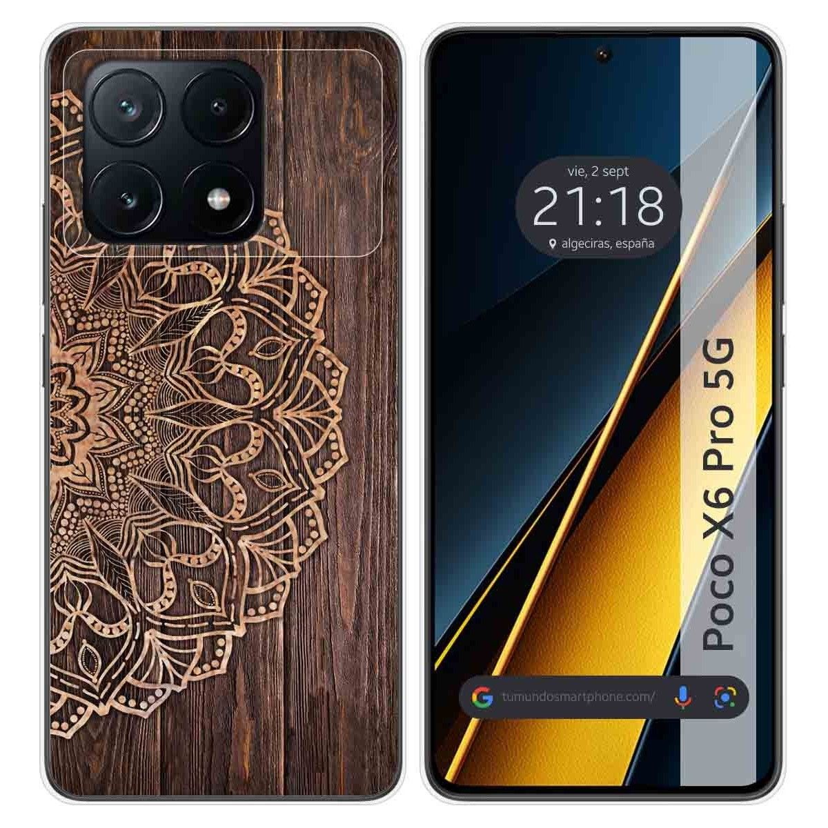 Funda Silicona para Xiaomi Poco X6 Pro 5G diseño Madera 06 Dibujos