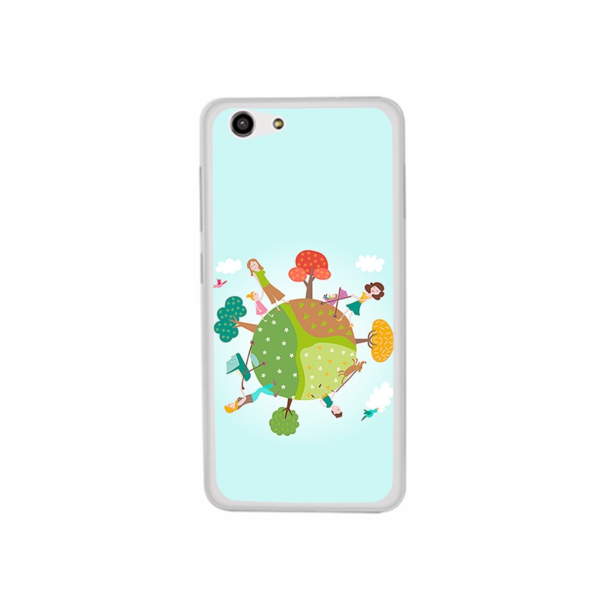 Funda Gel Tpu para Zte Blade A522 Diseño Familia Dibujos