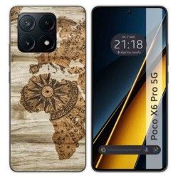 Funda Silicona para Xiaomi Poco X6 Pro 5G diseño Madera 07 Dibujos