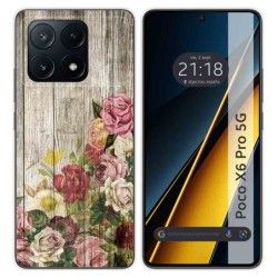 Funda Silicona para Xiaomi Poco X6 Pro 5G diseño Madera 08 Dibujos
