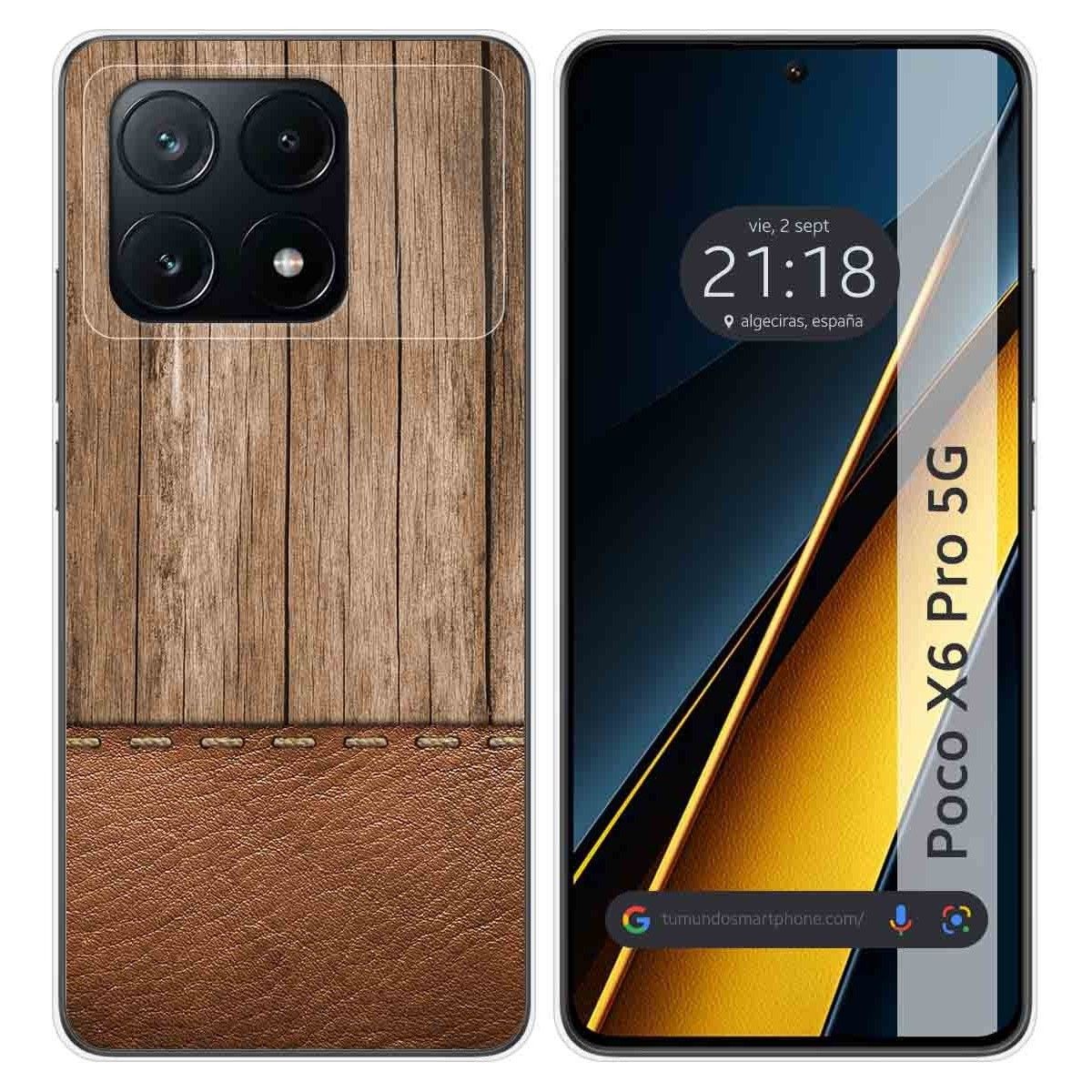 Funda Silicona para Xiaomi Poco X6 Pro 5G diseño Madera 09 Dibujos