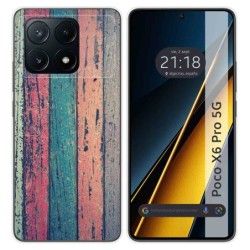 Funda Silicona para Xiaomi Poco X6 Pro 5G diseño Madera 10 Dibujos