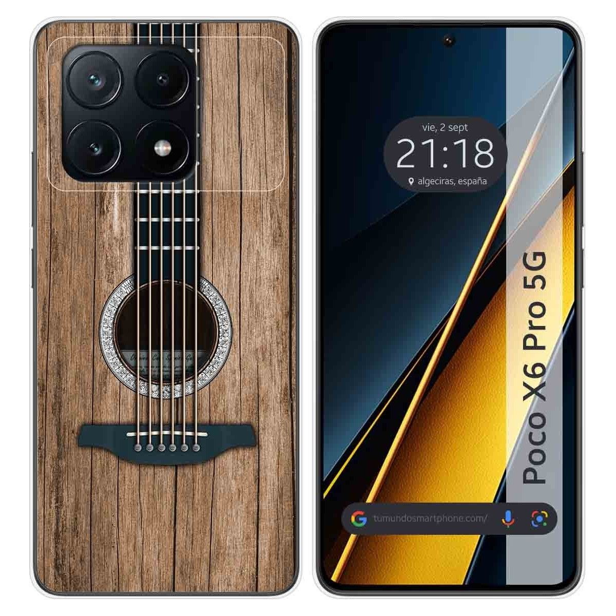 Funda Silicona para Xiaomi Poco X6 Pro 5G diseño Madera 11 Dibujos