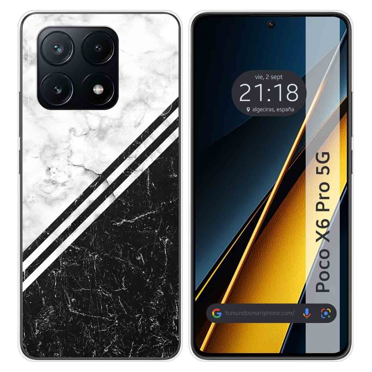 Funda Silicona para Xiaomi Poco X6 Pro 5G diseño Mármol 01 Dibujos