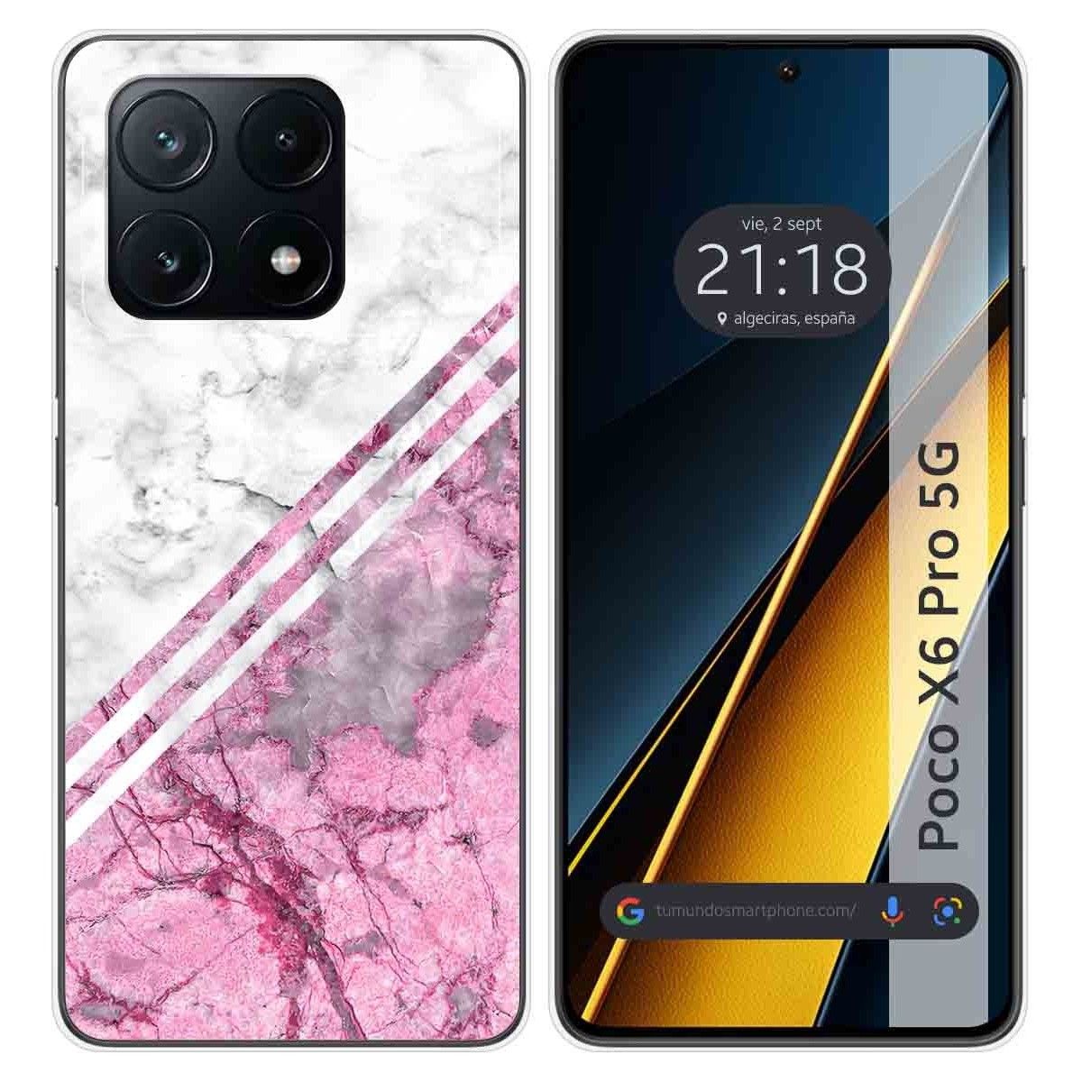 Funda Silicona para Xiaomi Poco X6 Pro 5G diseño Mármol 03 Dibujos