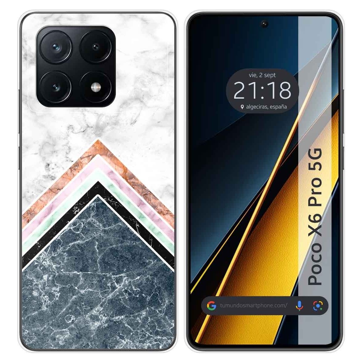 Funda Silicona para Xiaomi Poco X6 Pro 5G diseño Mármol 05 Dibujos