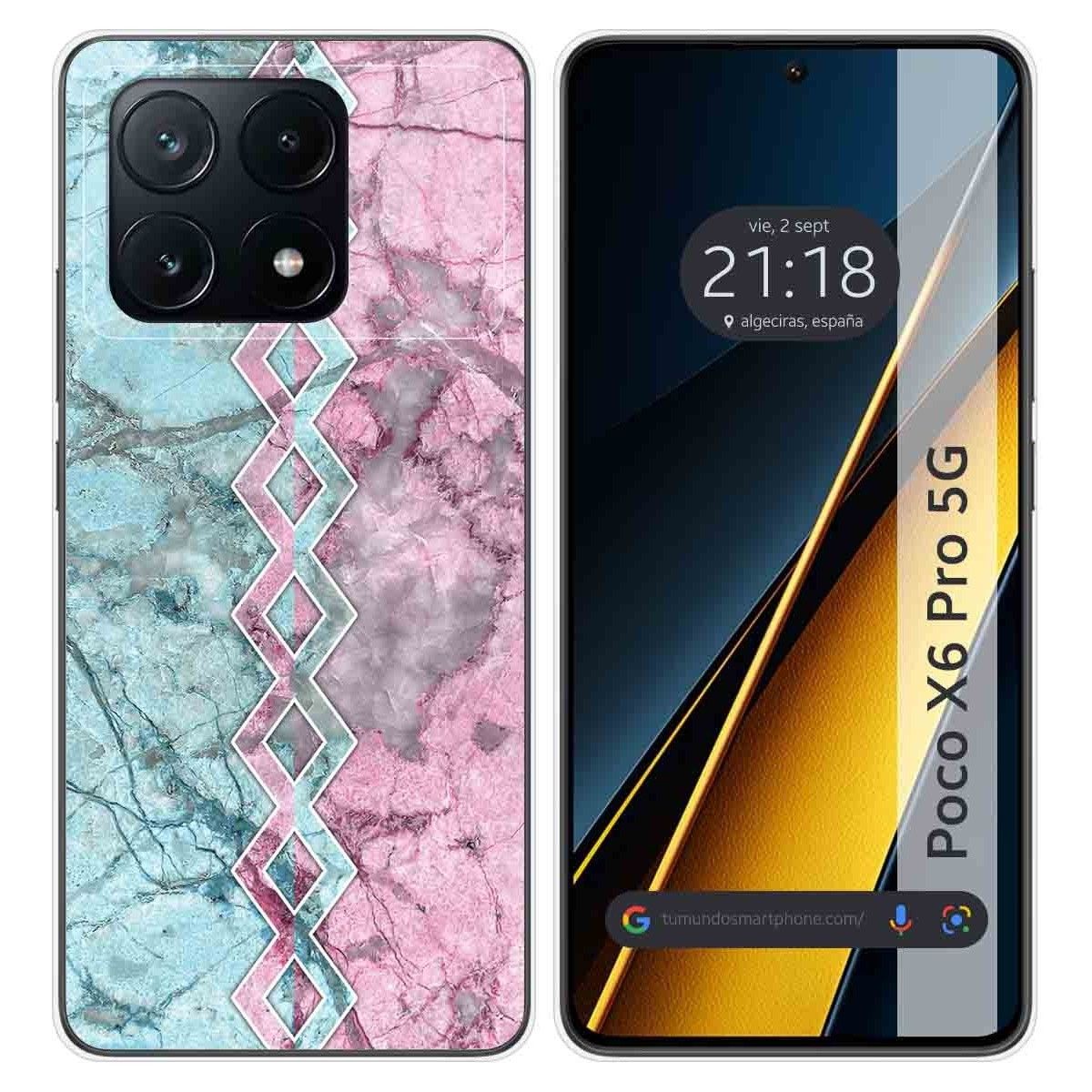 Funda Silicona para Xiaomi Poco X6 Pro 5G diseño Mármol 08 Dibujos
