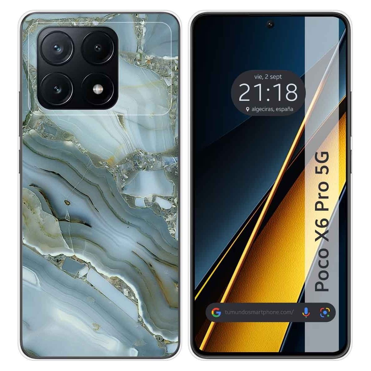 Funda Silicona para Xiaomi Poco X6 Pro 5G diseño Mármol 09 Dibujos