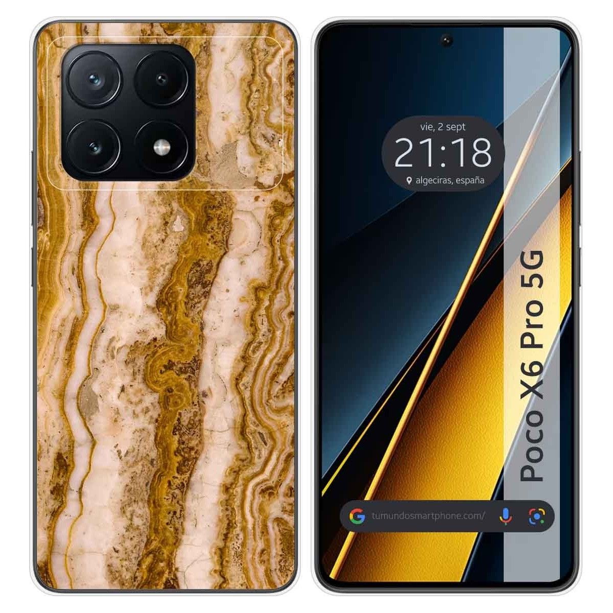 Funda Silicona para Xiaomi Poco X6 Pro 5G diseño Mármol 10 Dibujos