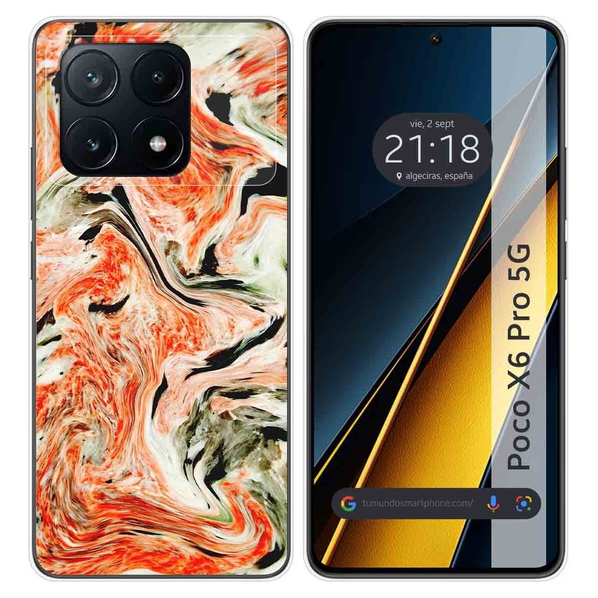 Funda Silicona para Xiaomi Poco X6 Pro 5G diseño Mármol 12 Dibujos